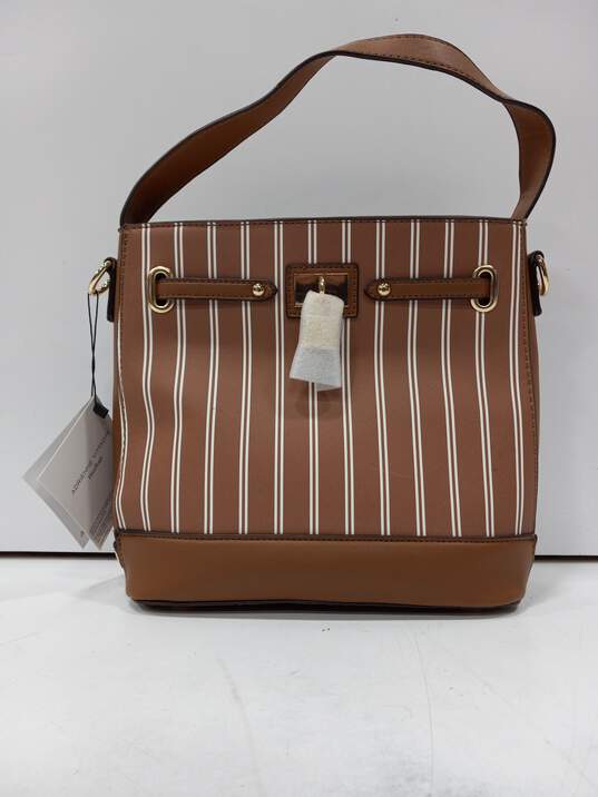 Adrienne Vittadini Brown Leather Handbag NWT image number 1