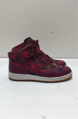 Nike Air Force 1 Ultra Force Mid Camo Print Burgundy Sneakers 807384-600 Size 7