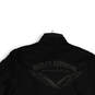 Womens Black Long Sleeve Drawstring Waist Full-Zip Bomber Jacket Size Small image number 4