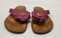 Tory Burch Breely Pink Floral Leather Thong Sandals Shoes 6 M image number 2