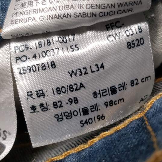 Mens Regular Fit Medium Wash 5 Pocket Design Denim Straight Leg Jeans Size 32X34 image number 4
