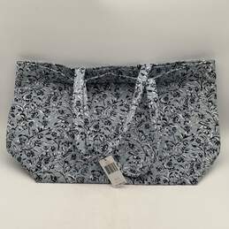 NWT Vera Bradley Womens Blue Floral Inner Pocket Double Handle Tote Bag