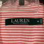 Women's Pink Striped Lauren Ralph Lauren 3/4 Sleeve Pajama Set, Sz. M image number 3