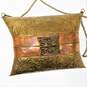 Vintage Brass & Copper Hardshell Art Nouveau Pillow Purse image number 4