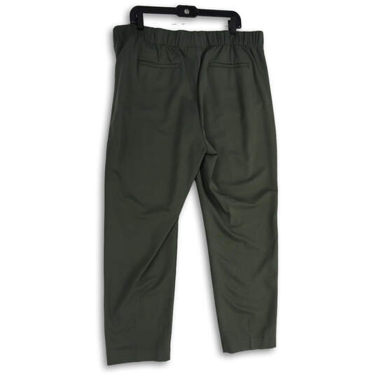 Womens Gray Flat Front Slash Pocket Straight Leg Dress Pants Size 2X image number 2