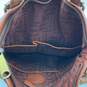 Fossil Womens Brown Leather Adjustable Strap Zipper Crossbody Bag Purse image number 5