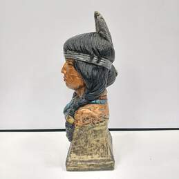 Native American Painted Ceramic Bust alternative image