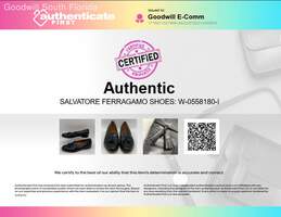 Authentic Salvatore Ferragamo Mens Black Casual Shoes Size 8.5 alternative image