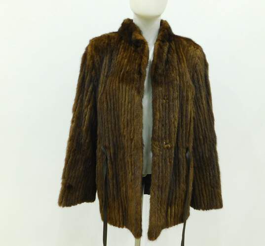 Vintage Women's Mink Fur Coat & Muff Hand Warmer image number 5