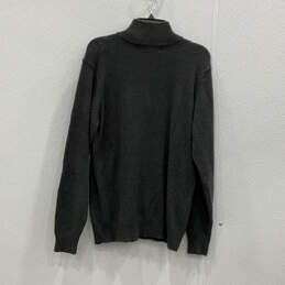 Mens Gray Long Sleeve Mock Neck Quarter Zip Pullover Sweater Size Medium alternative image