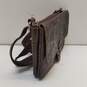 Jack Georges Tooled Leather Flap Crossbody Brown image number 4