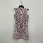 NWT Womens Pink Floral Sleeveless Button Front Fit And Flare Dress Small image number 1