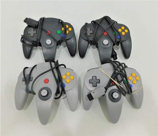 4ct Nintendo 64 N64 Controller Lot - Untested image number 1
