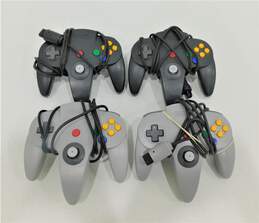 4ct Nintendo 64 N64 Controller Lot - Untested