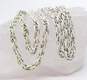 Vintage Crown Trifari Goldtone White Enamel MCM Swirl Teardrop Pendant Chain Necklace 29g image number 6