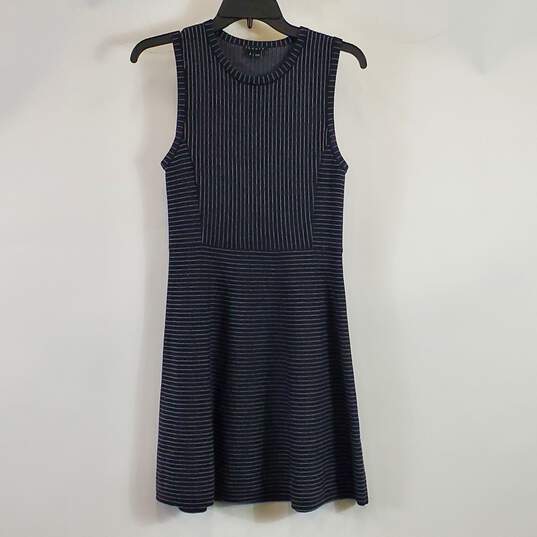 Theory Women Grey/Black Stripe Dress S image number 1