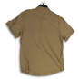 NWT Womens Brown Performance Short Sleeve Henley Neck Polo Shirt Size Large image number 2