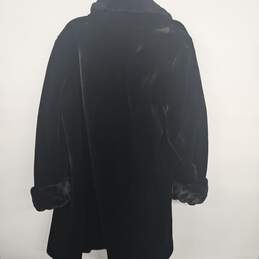 Gallery Black Faux Fluffy Fur Overcoat alternative image