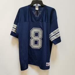 Logo 7 Mens Blue Dallas Cowboys Troy Aikman $8 Football NFL Jersey Size L