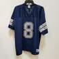 Logo 7 Mens Blue Dallas Cowboys Troy Aikman $8 Football NFL Jersey Size L image number 1