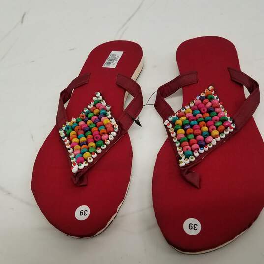 Beaded Sandals NWT Size 39 image number 2