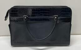 Brighton Snake Embossed Laptop Business Handbag Black alternative image