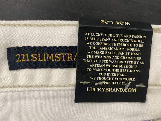 Lucky Brand White Jeans - Size Medium image number 7