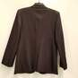 Womens Brown Long Sleeve Collared Flat Front Two Pieces Pant Suit Size 46 image number 2