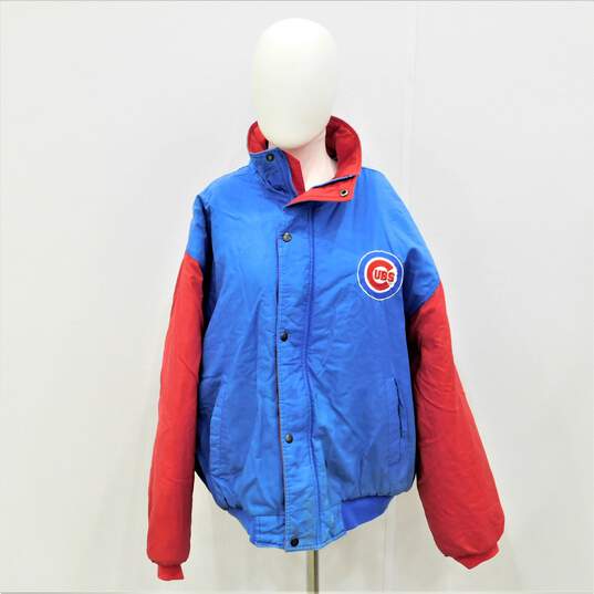 Vintage Chicago Cubs Men's Size Large Bomber Style Jacket Winter Coat image number 1