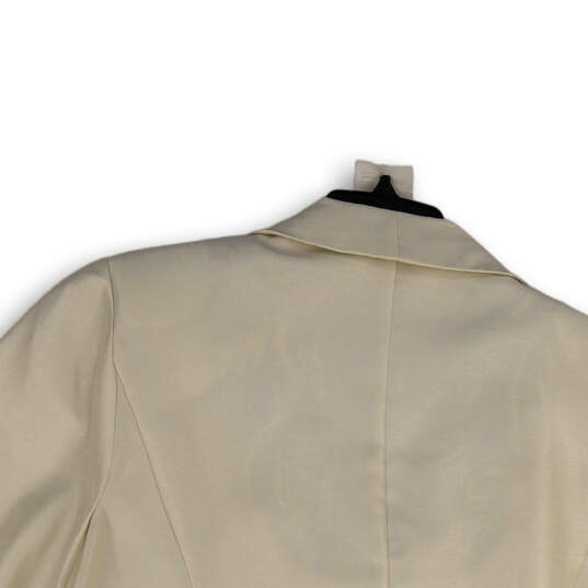 Womens White Cuffed Sleeve Pockets Three Button Cropped Blazer Size 18W image number 4