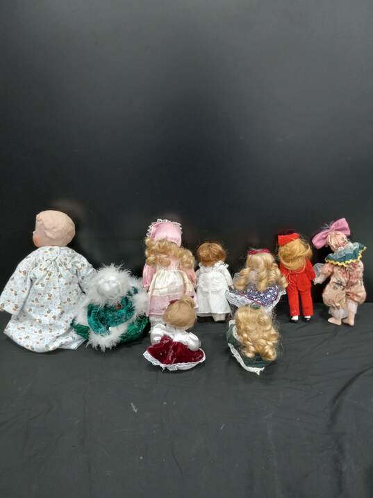 9PC Assorted Porcelain Doll Bundle image number 2