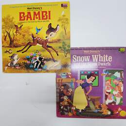 Vintage Disneyland Record Bambi & Snow White Storybooks & Vinyl Records