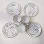 10PC Noritake Bambina 5791 Silver Leaf Fine China Cream & Sugar Set image number 2