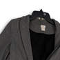 Womens Gray Long Sleeve Shawl Lapel Flap Pocket Single Breasted Blazer Sz 0 image number 3