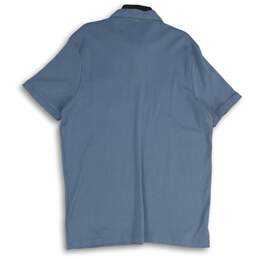 NWT Mens Blue Spread Collar Short Sleeve Chest Pocket Polo Shirt Size XL alternative image