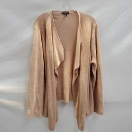 Eileen Fisher Organic Cotton/Organic Linen Blend Open Front Cardigan Size 2X