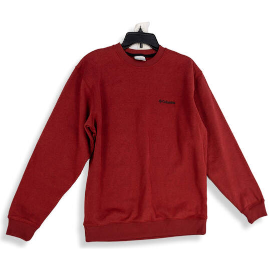 Womens Red Long Sleeve Crew Neck Pullover Sweatshirt Size Medium image number 1