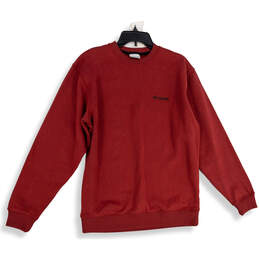 Womens Red Long Sleeve Crew Neck Pullover Sweatshirt Size Medium