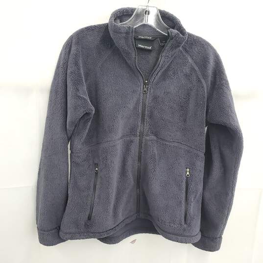 Marmot Gray Fleece Full Zip Jacket Men's Size Small image number 1