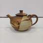 Brown Earthenware Teapot w/ Lid image number 1