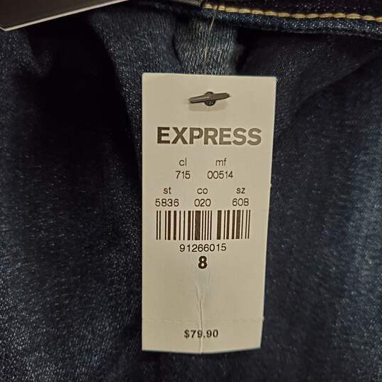 Express Women Blue Ankle Skinny Jeans Sz 8R NWT image number 5