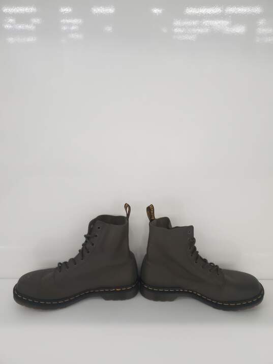 Men Dr. Martens 1460 Pascal Leather Boots Olive Green Size-11 image number 3