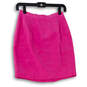 NWT Womens Pink Elastic Waist Back Zipper Straight & Pencil Skirt Size 4P image number 1
