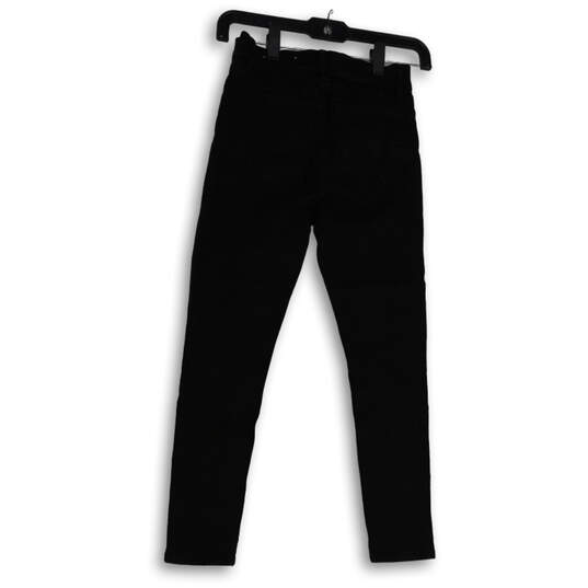 Womens Black Stretch Denim Dark Wash Pockets Skinny Leg Jeans Size 00/24 image number 2