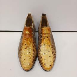 Giorgio Bruitini Genuine Snakeskin Shoes Size 7.5M