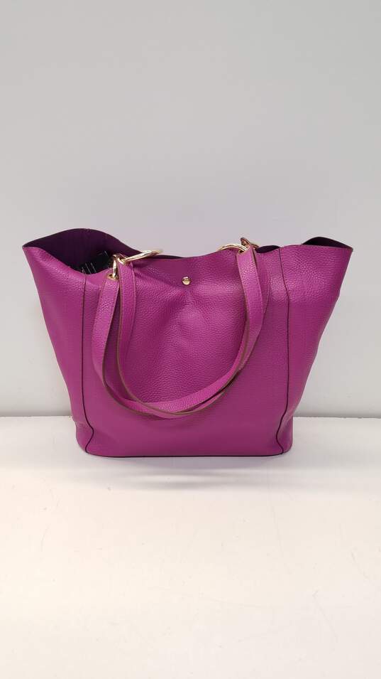 Nicole Miller Purple Tote Shoulder Bag image number 3