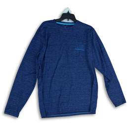 Vineyard Vines Mens Blue Heather Crew Neck Long Sleeve Pullover T-Shirt Size M