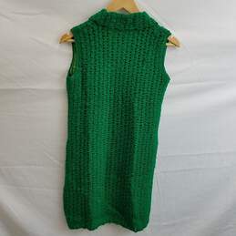 Dee-Dee Women's Green Wool Hand Knit Dress Size 12 alternative image