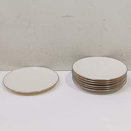 Vintage Set of 6 Lenox Olympia PL Saucers and 1 Bread Plate