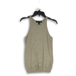 Ralph Lauren Womens Beige Knitted Round Neck Sleeveless Tank Top Size Small